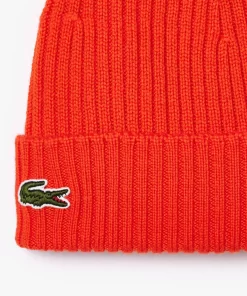 Lacoste Caps & Hats-Ribbed Wool Hat