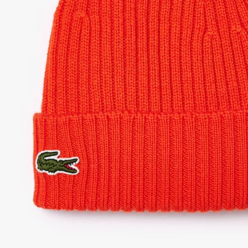 Lacoste Caps & Hats-Ribbed Wool Hat