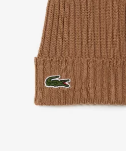 Lacoste Caps & Hats-Ribbed Wool Hat