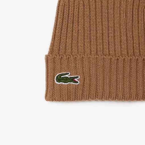 Lacoste Caps & Hats-Ribbed Wool Hat