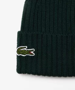 Lacoste Caps & Hats-Ribbed Wool Hat