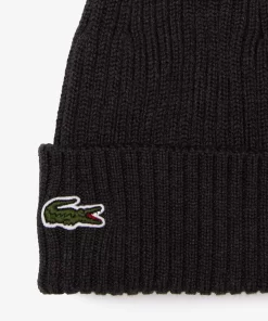 Lacoste Caps & Hats-Ribbed Wool Hat