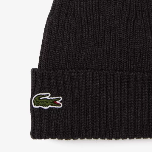 Lacoste Caps & Hats-Ribbed Wool Hat