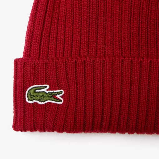 Lacoste Caps & Hats-Ribbed Wool Hat