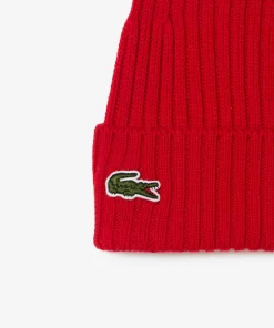 Lacoste Caps & Hats-Ribbed Wool Hat