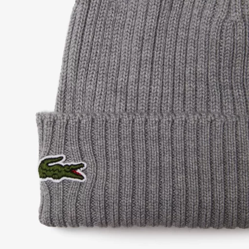 Lacoste Caps & Hats-Ribbed Wool Hat