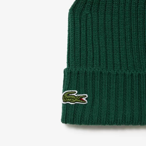 Lacoste Caps & Hats-Ribbed Wool Hat