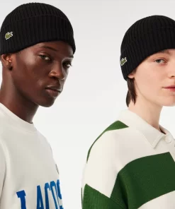 Lacoste Caps & Hats-Ribbed Wool Hat