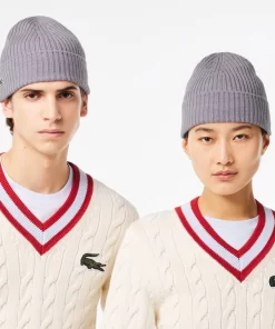 Lacoste Caps & Hats-Ribbed Wool Hat