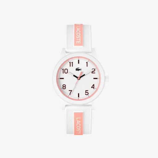 Lacoste Accessories-Rider 3 Hands Watch - White And Pink With Silicone Strap