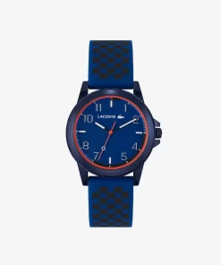 Lacoste Accessories-Rider 3 Hands Watch Silicone Strap With Navy Print