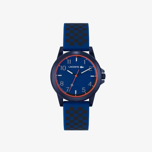 Lacoste Accessories-Rider 3 Hands Watch Silicone Strap With Navy Print