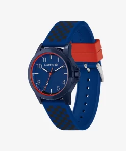 Lacoste Accessories-Rider 3 Hands Watch Silicone Strap With Navy Print