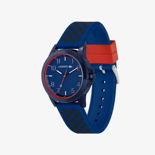 Lacoste Accessories-Rider 3 Hands Watch Silicone Strap With Navy Print