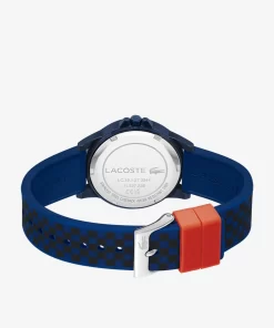 Lacoste Accessories-Rider 3 Hands Watch Silicone Strap With Navy Print