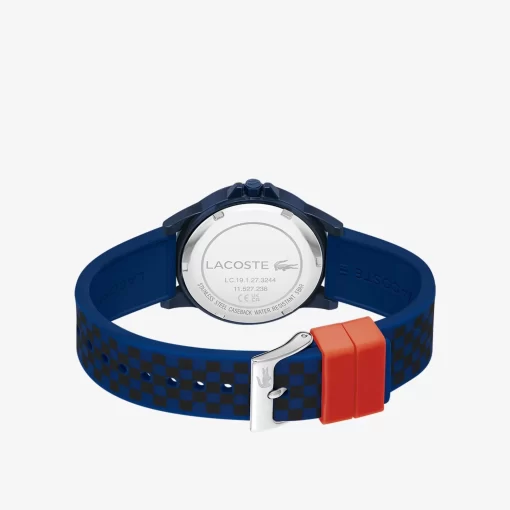 Lacoste Accessories-Rider 3 Hands Watch Silicone Strap With Navy Print