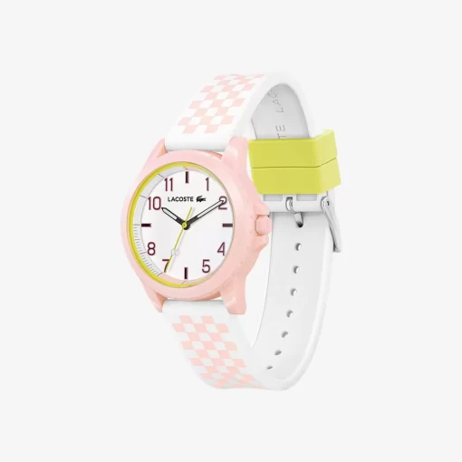 Lacoste Accessories-Rider 3 Hands Watch Silicone Strap With Pink Print