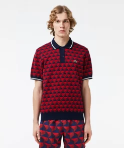 Lacoste Knitwear-Robert George Motif Polo Collar Sweater