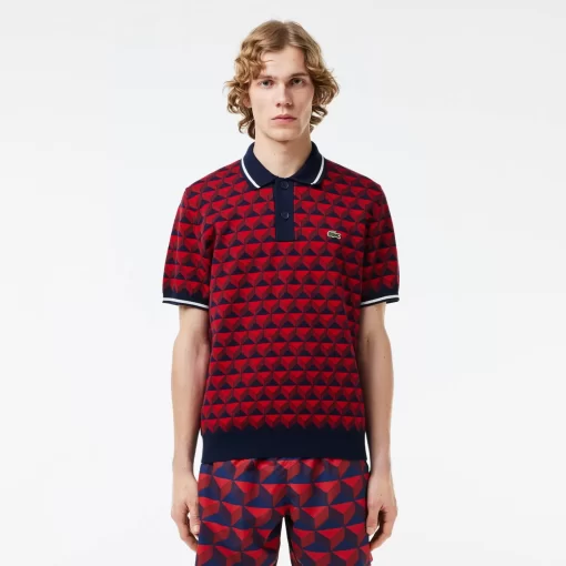 Lacoste Knitwear-Robert George Motif Polo Collar Sweater