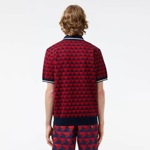 Lacoste Knitwear-Robert George Motif Polo Collar Sweater