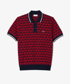 Lacoste Knitwear-Robert George Motif Polo Collar Sweater