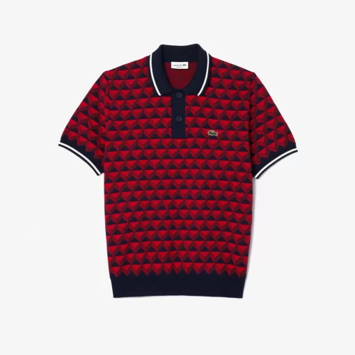 Lacoste Knitwear-Robert George Motif Polo Collar Sweater