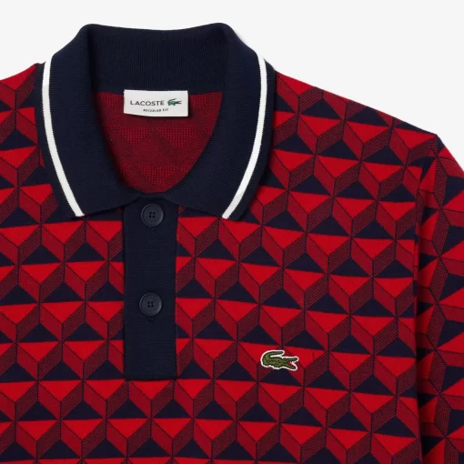 Lacoste Knitwear-Robert George Motif Polo Collar Sweater