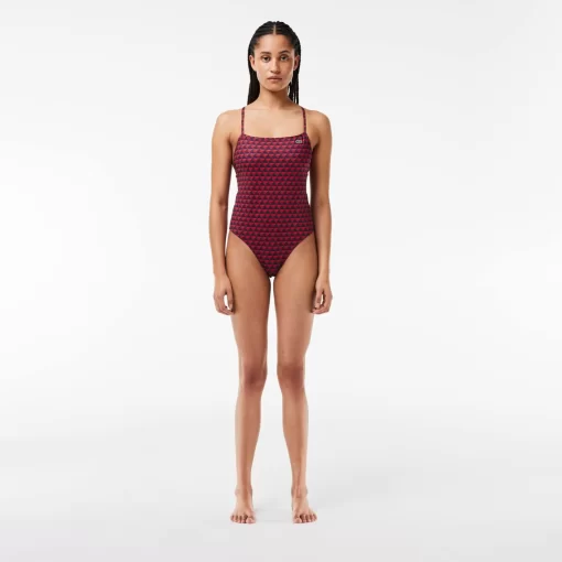 Lacoste Swimwear-Robert George Print One-Piece Swimsuit