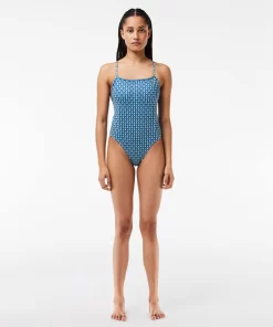 Lacoste Swimwear-Robert George Print One-Piece Swimsuit