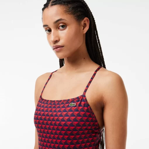 Lacoste Swimwear-Robert George Print One-Piece Swimsuit