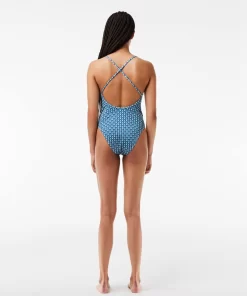 Lacoste Swimwear-Robert George Print One-Piece Swimsuit