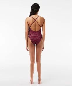 Lacoste Swimwear-Robert George Print One-Piece Swimsuit