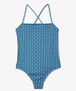 Lacoste Swimwear-Robert George Print One-Piece Swimsuit