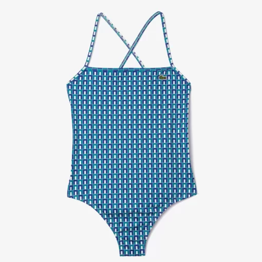 Lacoste Swimwear-Robert George Print One-Piece Swimsuit