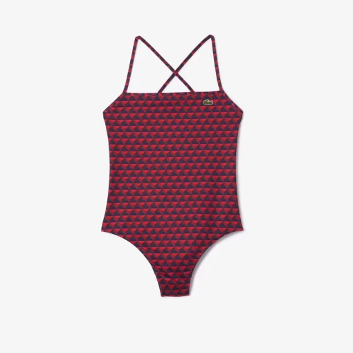 Lacoste Swimwear-Robert George Print One-Piece Swimsuit