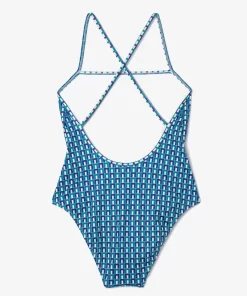 Lacoste Swimwear-Robert George Print One-Piece Swimsuit