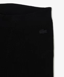 Lacoste Sport Clothing-Seamless Ribbed Knit Flared Leggings