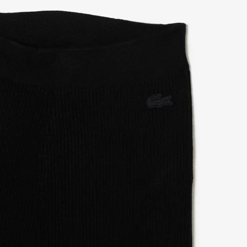 Lacoste Sport Clothing-Seamless Ribbed Knit Flared Leggings