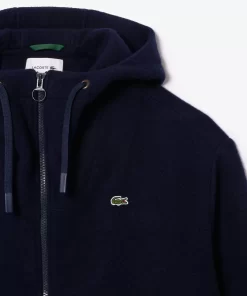 Lacoste Jackets & Coats-Short Oversized Recycled Wool Hooded Coat