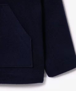 Lacoste Jackets & Coats-Short Oversized Recycled Wool Hooded Coat