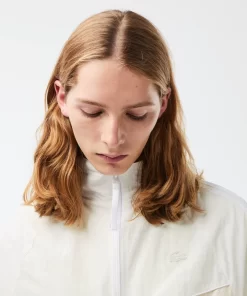 Lacoste Jackets & Coats-Short Oversized Water Resistant Patchwork Sportsuit Jacket