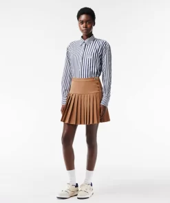 Lacoste Dresses & Skirts-Short Pleated Button Waist Skirt