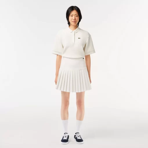 Lacoste Dresses & Skirts-Short Pleated Button Waist Skirt