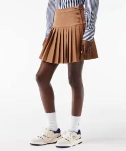 Lacoste Dresses & Skirts-Short Pleated Button Waist Skirt