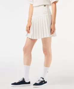 Lacoste Dresses & Skirts-Short Pleated Button Waist Skirt