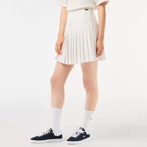 Lacoste Dresses & Skirts-Short Pleated Button Waist Skirt