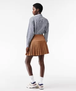 Lacoste Dresses & Skirts-Short Pleated Button Waist Skirt