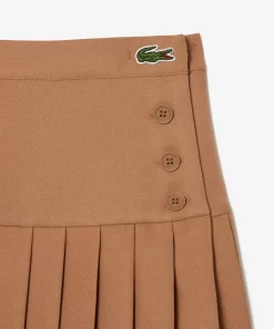 Lacoste Dresses & Skirts-Short Pleated Button Waist Skirt