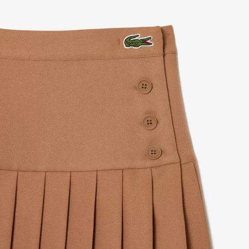 Lacoste Dresses & Skirts-Short Pleated Button Waist Skirt