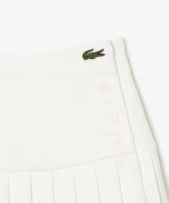 Lacoste Dresses & Skirts-Short Pleated Button Waist Skirt